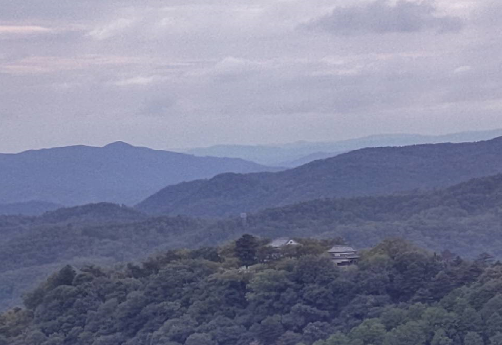 雲海の中の備中松山城を撮る場所