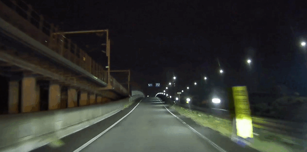 米原バイパス　新幹線と