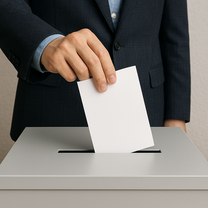 投票用紙を折り曲げずに投票しませんか